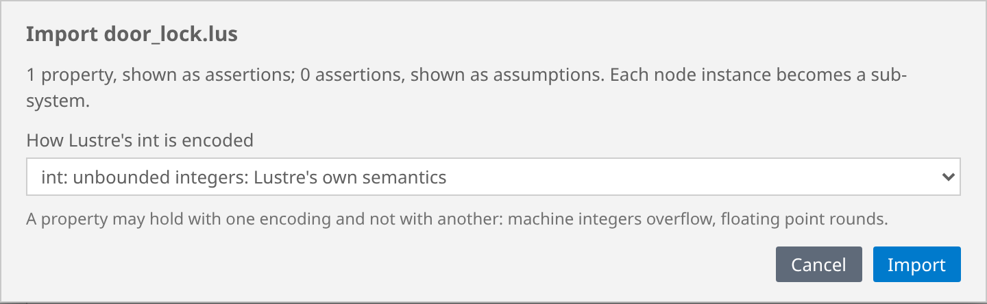 Importing door_lock.lus: how int is encoded